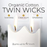 FLATYZ Handmade Flat Candle - Fall Gourds & Pumpkins | Hand Painted, Unscented Decorative Candles | Drip-Resistant & Smoke-Free 2 Wick Candle for Home & Room Decor | Steel Stand Included