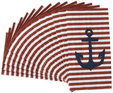 Boston International - Paper Guest Towel 16 Count - Yacht Club Anchor Red