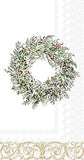 Boston International - Paper Guest Towel 16 Count - Holiday Berry Wreath