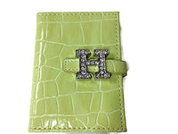 Russ Berrie - Pocket Size Notebook - Green - Rhinestone Monogrammed"H" [Office Product]