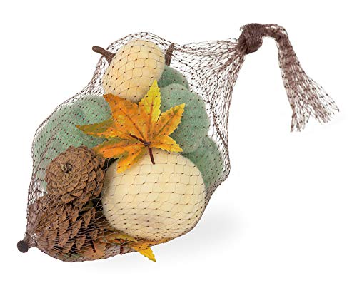 Boston International - Felted Pumpkins in a Bag - Blue