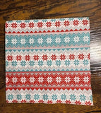 IHR Ideal Home Winter Holiday 3-Ply Paper Napkins, 20-Count, 6.5" x 6.5", Reindeer Stripe