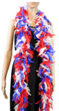 Zucker Feather - Chandelle Feather Boa - 72" - Red White & Blue