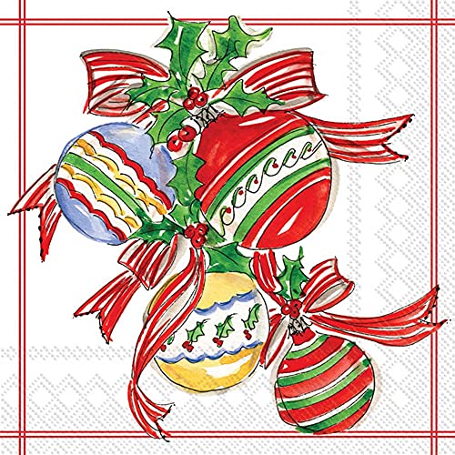 Boston International - 3-Ply 6.5" Lunch Napkins - Christmas Bells