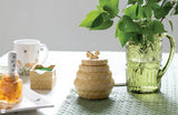 Boston International - 2-Piece Honey Pot Jar & Dipper - Honeycomb