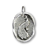 Wax Insignia - Seal Heart Charm - Silver Plated - F