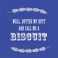 Boston International - 3-Ply 5" Cocktail Napkins - Butter My Butt
