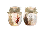 Stony Creek - 4" Glass USB Lighted Jar - Winter Wonderland
