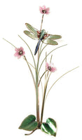 Bovano - Wall Hanging Sculpture - Dragonfly and Flowers