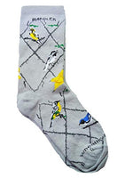 Wheel House Designs Socks - Warbler On Gray - 10-13