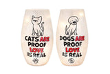 Stony Creek - 7" Frosted Glass Lighted Vase - Dogs