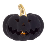 Boston International - Small Black Flocked Velvet Jack O Lantern - LED