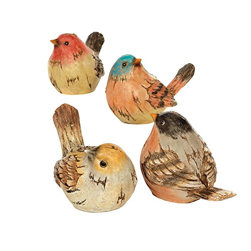 Napco - Watchful Birds Golden Chestnut Figurines - Set of 4