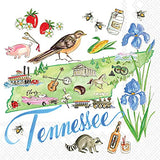 Boston International - 3-Ply 5" Cocktail Napkins - State Collection - Tennessee