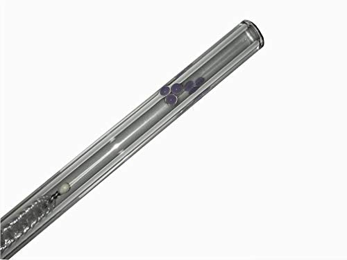 Drinking Straws.Glass - Glass Straw Dots - 9.5mm x 8" - Lilac