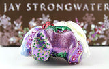 Jay Strongwater - Glass Holiday Ornament - Two Turtle Doves