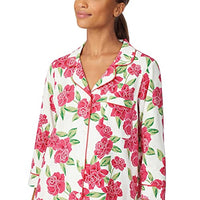 BedHead - 3/4 Sleeve Cropped Stretch Jersey PJ Set - Send Her Flowers - Large