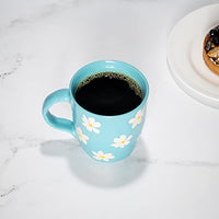 Eccolo - 16 oz. Ceramic Coffee Mug - Daisies