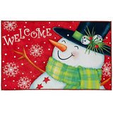Olivia's Home - 22" x 32" Accent Rug - 
 Welcoming Snowman