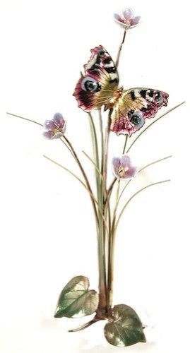 Bovano - Wall Sculpture - Violet Peacock Butterfly