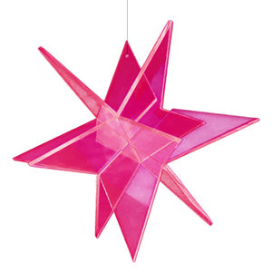 Cazador-del-sol - 5" Hanging 3D Star - Red