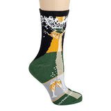 Wheel House Designs Socks - Champagne On Green - 9-11