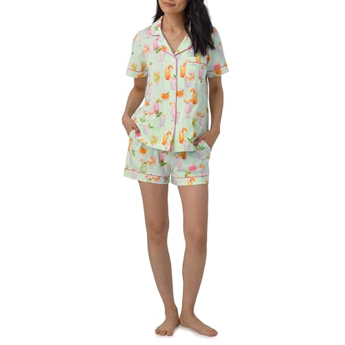 BedHead - S/S Shorty Stretch Jersey PJ Set - Summer Sips - Large