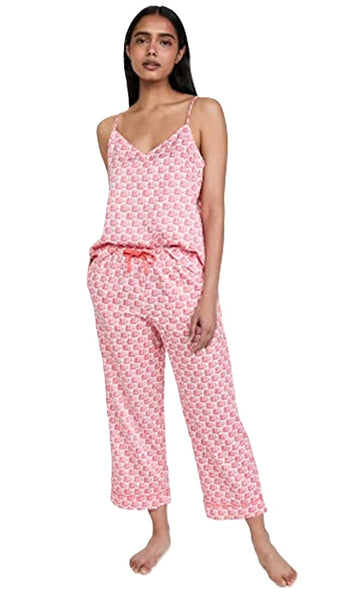 BedHead - Cami Cropped Pajama Set -  Seashells - X-Large