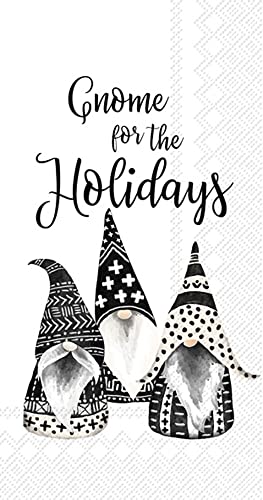 Boston International - Paper Guest Towel 16 Count - Gnome For The Holidays