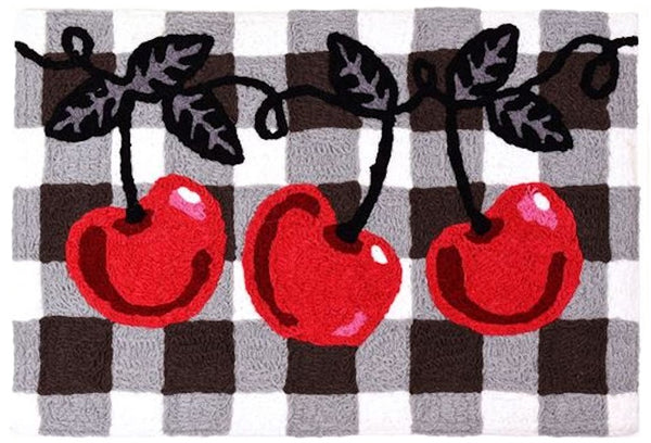 Jellybean - Indoor/Outdoor Rug - Cherries on Checks