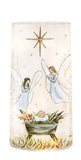 Stony Creek - 10" Frosted Glass Lighted Vase - Joy to the World Angel