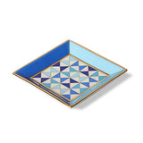 Jonathan Adler - Square Tray - Sorrento Blue/White