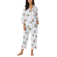 BedHead - 3/4 Sleeve Cropped Sateen PJ Set - Nightcap - Large