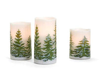 Two's Company - Flameless LED Candles - Set of 3 - Evergreens