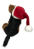 Ganz - Christmas Soft Spots - Black & Brown Dog Santa 5" Beanbag
