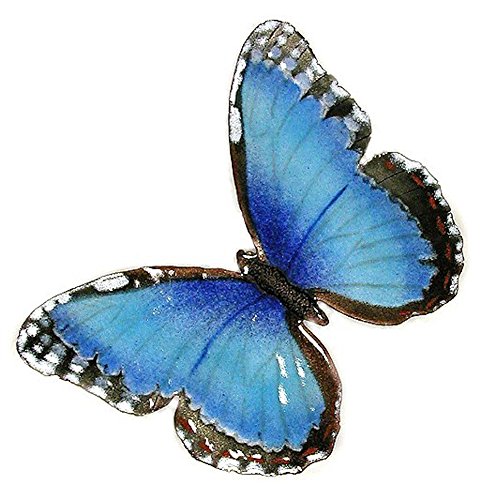 Bovano - Wall Sculpture - Blue Morpho Butterfly w/ Open Wings
