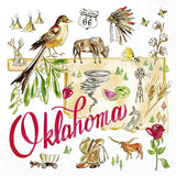 Boston International - 3-Ply 5" Cocktail Napkins 20 Count - State Collection/ Oklahoma