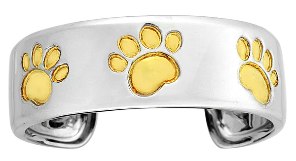 Lisa Welch - Bracelet - Sterling Silver & 18K Gold - Dog Paw Print