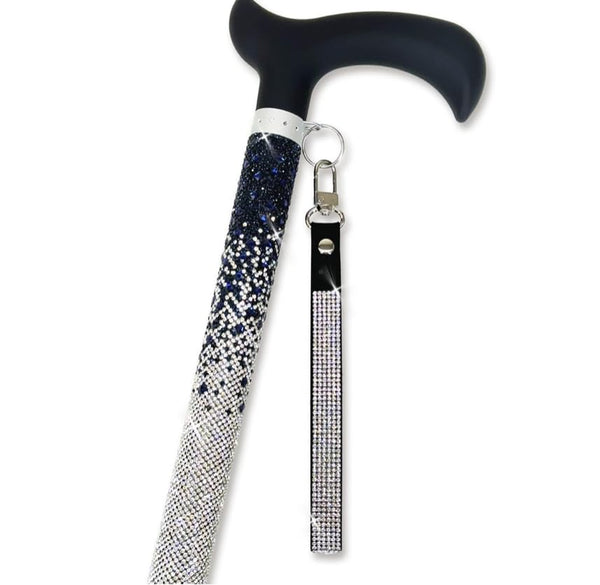 Jacqueline Kent Sugar Cane - Adjustable Cane - Mariners Cross Navy Wave