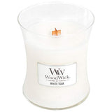 WoodWick - Medium Crackling 9 Oz. Candle - White Teak