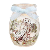 Stony Creek - 4" Glass USB Lighted Jar - Winter Owl White