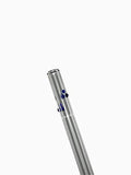 Drinking Straws.Glass - Glass Straw Dots - 9.5mm x 8" - Royal Blue
