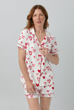 BedHead - Short Sleeve Shorty PJ Set - Love is in The Air - Medium (8-10)