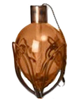 Toland - Lantern Garden Stake - Amber/Orange Tulip