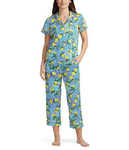 BedHead - Sateen Short Sleeve Cropped PJ Set - Make Lemonade - Large
