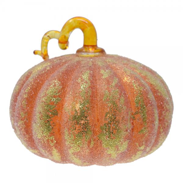 GC - Small Frosted Orange LED Pumpkin