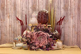 Boston International - Small Glass Pumpkin - Pink Gold Fleck