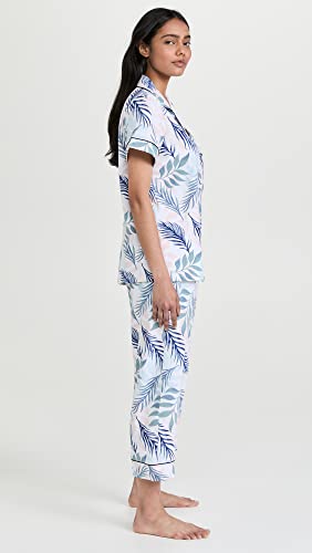 BedHead - Classic Woven Cotton Cropped PJ Set - Breezy Palm - X Small