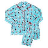 The Cat's Pajama Flannel Pajama - Foxy Blue - Women Large