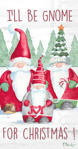 Boston International - Paper Guest Towel 16 Count - Gnome For Christmas